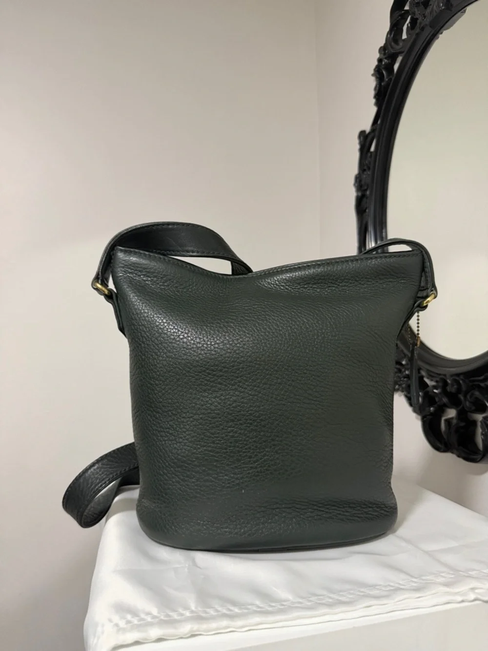 Coach Vintage 4907 Pebbled Green Leather bag 🎀🎀🎀 - Picture 6 of 15